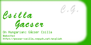 csilla gacser business card