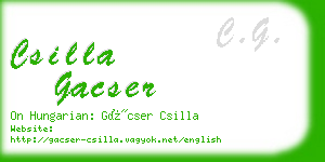 csilla gacser business card